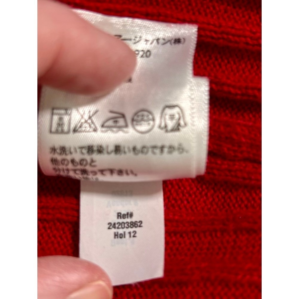 Eddie Bauer Full Zip Sweater Womens XXL Red Vintage Ribbed Cotton Preppy 90s - Picture 7 of 14